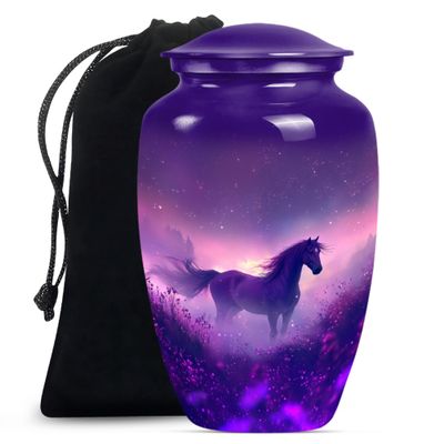 Horse Large Urn for Ashes for Women, Funeral Urns, Decorative Urns for Ashes, Urn for Human Ashes Adult Male and Female(Size - 10inch)