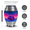 MUKTIVE Truck Cremation Large Urns for Human Ashes Adult - Memorial Urns for Human Ashes - Combo of 3-10 Inches, Extra Large Trucker Urn | 2 Pcs of 3 Inch, Purple Mini Urn view 2