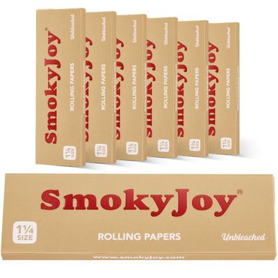 1 1/4 1.25 Size Rolling Papers, Unbleached, 240 Count (Pack of 6), 78mm