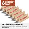 1 1/4 1.25 Size Rolling Papers, Unbleached, 240 Count (Pack of 6), 78mm view 2