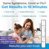 INDICAID COVID and Flu A/B 3-in-1 Antigen Test, FDA 510(k) Cleared At Home Covid Flu Test Combo Kit, Fast Results in 10 Minutes, Made in USA, 2 Tests with Soft Nasal Swab, - Easy to Use & Non-Discomfort - FSA/HSA Eligible view 2