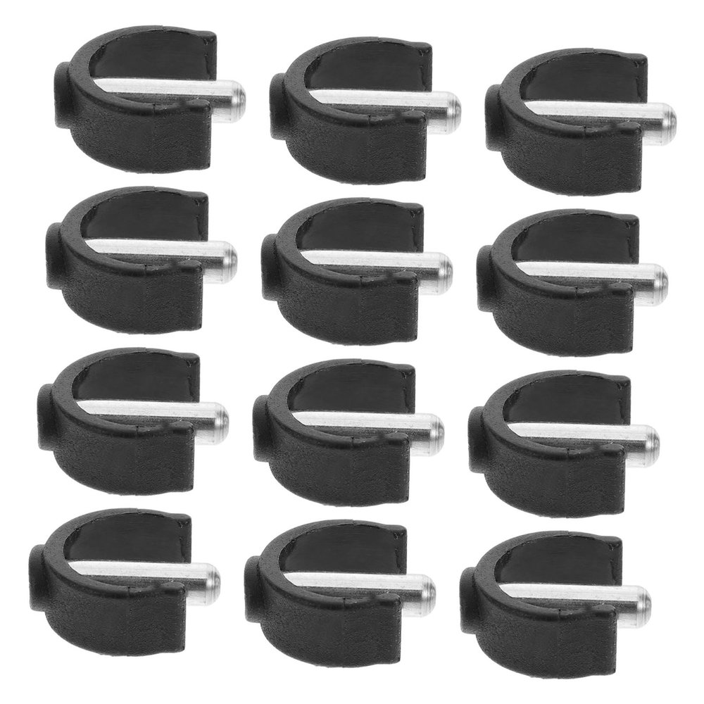 12pcs Heavy Duty Cane Pin Locks C-Shaped Clip Attachments for Walking Sticks and Crutches Sturdy Accessories for Improved Stability and Confidence in Mobility