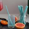 100 pcs Under The Sea Party Paper Straws, Aqua Mermaid Fish Silver Foil Scale Drinking Straws, Kids Birthday Baby Shower Ocean Beach Pool Tropical Summer Hawaiian Cake Pop Sticks (Aqua With Scale) view 4