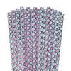 100 pcs Under The Sea Party Paper Straws, Mermaid Puple Aqua Silver Foil Scale Drinking Straws, Pool Picnic Dinner Bridal Shower Bachelorette Ocean Beach Island Cake Pop Sticks (Purple With Scale) view 1