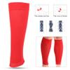 1Pair Mumian Sport Training Compression Support Shin Pads Calf Sleeves Protective Gear Red Shin Guards for Running Basketball Soccer Football Elastic Breathable Quick Drying (L) view 2
