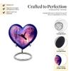 Humming Bird Small Funeral Urn for Male and Female - 1 Keepsake Purple Cremation Urn for Human Ashes Adult Woman - 1 Large Blue Cremation Urns Human Adult Mom and Dad 3 Inch Keepsake & 8 Inch Set view 3