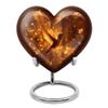 Humming Bird Cremation Urns for Human Ashes Men and Women Remains - Leaf's Ash Urns for Humans Keepsake - Orange Small Keepsake Urn for Ashes Husband and Wife 3 Inch view 1