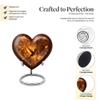 Humming Bird Cremation Urns for Human Ashes Men and Women Remains - Leaf's Ash Urns for Humans Keepsake - Orange Small Keepsake Urn for Ashes Husband and Wife 3 Inch view 3