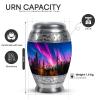 Yatskia Northern Lights Large Funeral Urns for Human Ashes Adult Male and Female, Decorative Cremation Urn for Adult Ash, (Monar Large, 10 Inch) view 2