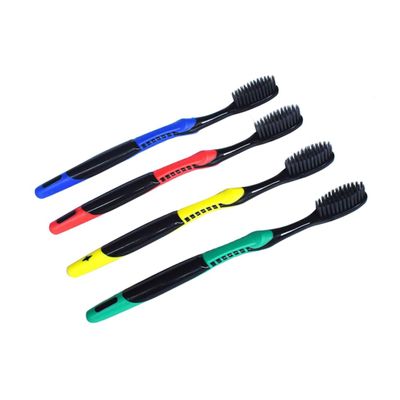GOOHOCHY 8PCS Charcoal Toothbrush for Adults Soft Bristles for Home and Travel Use Mixed Colors Design Comfortable Grip for Oral Care