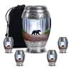 JAGSHASHI Bear Keepsake Urn for Ashes for Women & Men - Large Funeral Urns for Human Ashes Adult Male - Tiny Burial Urn for Adult Female - Combo of 10 Inch & 3 Inch - Decorative Cremation Urns view 1