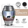 JAGSHASHI Bear Keepsake Urn for Ashes for Women & Men - Large Funeral Urns for Human Ashes Adult Male - Tiny Burial Urn for Adult Female - Combo of 10 Inch & 3 Inch - Decorative Cremation Urns view 2