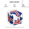 Iceland Flag Map Print PVC Leather Tissue Box Holder Napkin Facial Tissues Holder Dispenser for Bathroom Home view 4