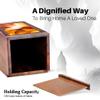 Abstract Small Urn for Human Ashes Keepsake Mom - Wooden Mini Urns for Ashes Adult Female Mother - Funeral Urn for Male & Female - Small Wood Urns for Best Friends - 5 Inch view 3
