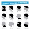 Neck Gaiters for Men Women - Purple Rose Gold Snake Print Head Scarf Balaclava Face Mask Cover Neck Scarf Bandana view 4