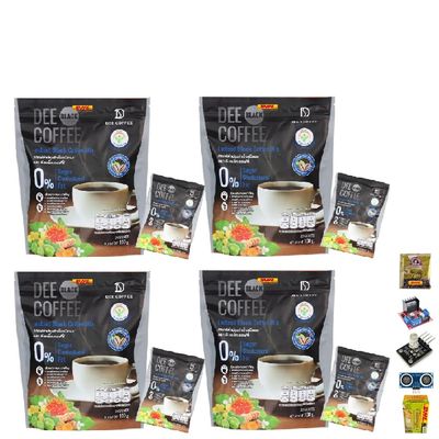 Delicious Intense 22 Herbal Extracts Fruit Snack 20 Sachets/Pack (100g) DeeGoBlack Coffee Instant Mix Formula (of 4) By Beautygoodshop [Get Free For You Beauty Gifts]