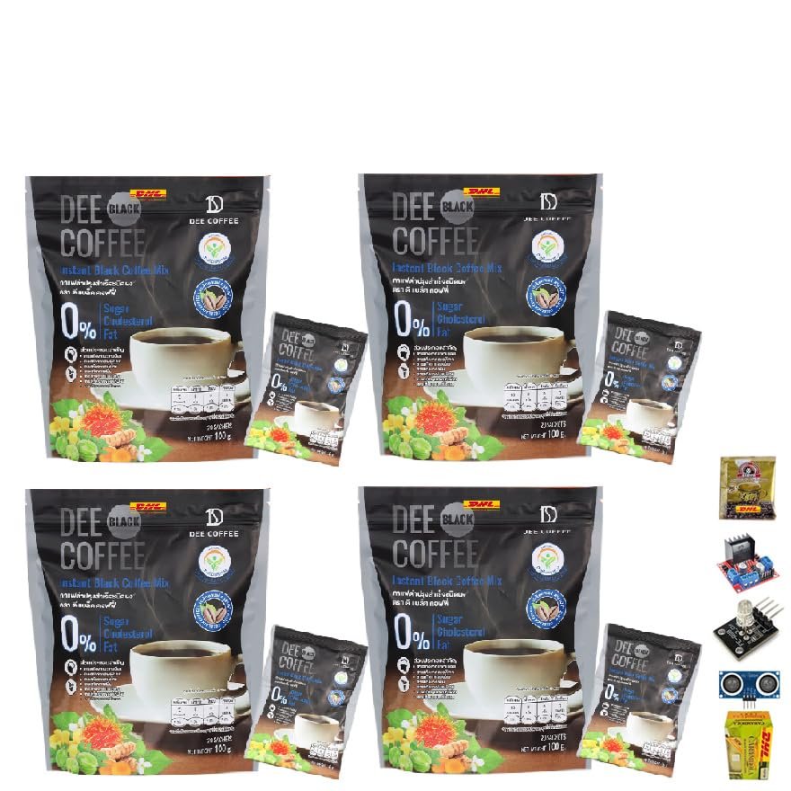 Delicious Intense 22 Herbal Extracts Fruit Snack 20 Sachets/Pack (100g) DeeGoBlack Coffee Instant Mix Formula (of 4) By Beautygoodshop [Get Free For You Beauty Gifts]