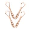 TOVINANNA 4pcs Cleaner Oral Cleaning Cleaner Scraper Stick Oral Cleaning Tool Cleaning Brush Tounge Cleaner Mouth Scraper Stick Oral Cleaner Stainless Steel Gold view 1
