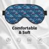 Eye Sleep Mask for Women Men - Retro Blue Manta Ray Print Adjustable Comfy Buckle Travel Eye Masks for Sleep Mask Blackout, Sleeping Blindfolds for Women Men, Funny Blindfolds for Party Games view 4