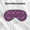 Eye Sleep Mask for Women Men - Pink Flower Eiffel Tower Print Adjustable Buckle Travel Eye Masks for Sleep Mask Blackout, Comfy Sleeping Mask for Women Men, Funny Blindfolds for Party Games view 2