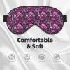 Eye Sleep Mask for Women Men - Pink Flower Eiffel Tower Print Adjustable Buckle Travel Eye Masks for Sleep Mask Blackout, Comfy Sleeping Mask for Women Men, Funny Blindfolds for Party Games view 4