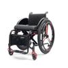 Lightweight All-Terrain Ultra Lightweight Sports Wheelchair Foldable Adjustable Footrest and Seat Height, Handbrakes,Suitable for Teenagers, Adults, Seniors(Black1,Seat Width 38cm/15in) view 3