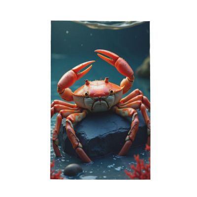 GVYGVY Kitchen Towels - Soft Abstract Classic Crab Print No.27 Quick Drying Dish Towels for Kitchen Drying, Absorbent Hand Towel for Kitchen Decor with Lanyard