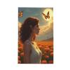 GVYGVY Kitchen Towels - Soft Classy Butterfly Woman Print No.576 Quick Drying Dish Towels for Kitchen Drying, Absorbent Hand Towel for Kitchen Decor with Lanyard view 1