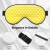 Eye Sleep Mask for Women Men - Yellow Polka Dot Print (d) Adjustable Buckle Travel Eye Masks for Sleep Mask Blackout, Comfy Sleeping Mask for Women Men, Funny Blindfolds for Party Games view 3