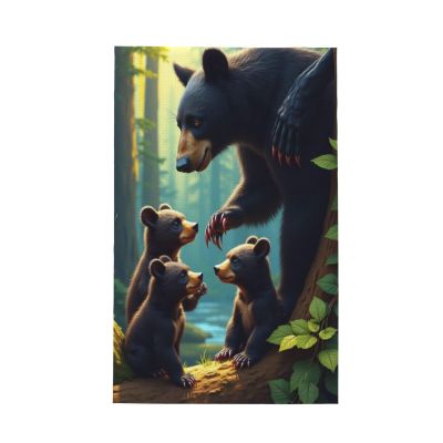 GVYGVY Kitchen Towels - Soft Cute Bear Taupe Print No.143 Quick Drying Dish Towels for Kitchen Drying, Absorbent Hand Towel for Kitchen Decor with Lanyard