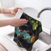 GVYGVY Kitchen Towels - Soft Cute Bear Taupe Print No.143 Quick Drying Dish Towels for Kitchen Drying, Absorbent Hand Towel for Kitchen Decor with Lanyard view 3