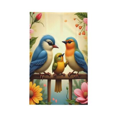 GVYGVY Kitchen Towels - Soft Cute Bird Print No.44 Quick Drying Dish Towels for Kitchen Drying, Absorbent Hand Towel for Kitchen Decor with Lanyard
