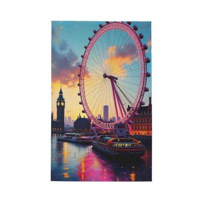 GVYGVY Kitchen Towels - Soft Modern Cityscape Print No.133 Quick Drying Dish Towels for Kitchen Drying, Absorbent Hand Towel for Kitchen Decor with Lanyard