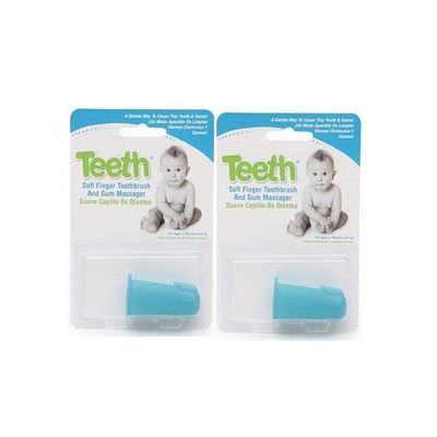 Tiny Laclede Teeth Baby Soft Finger Toothbrush and Gum Massager (2 Pack)