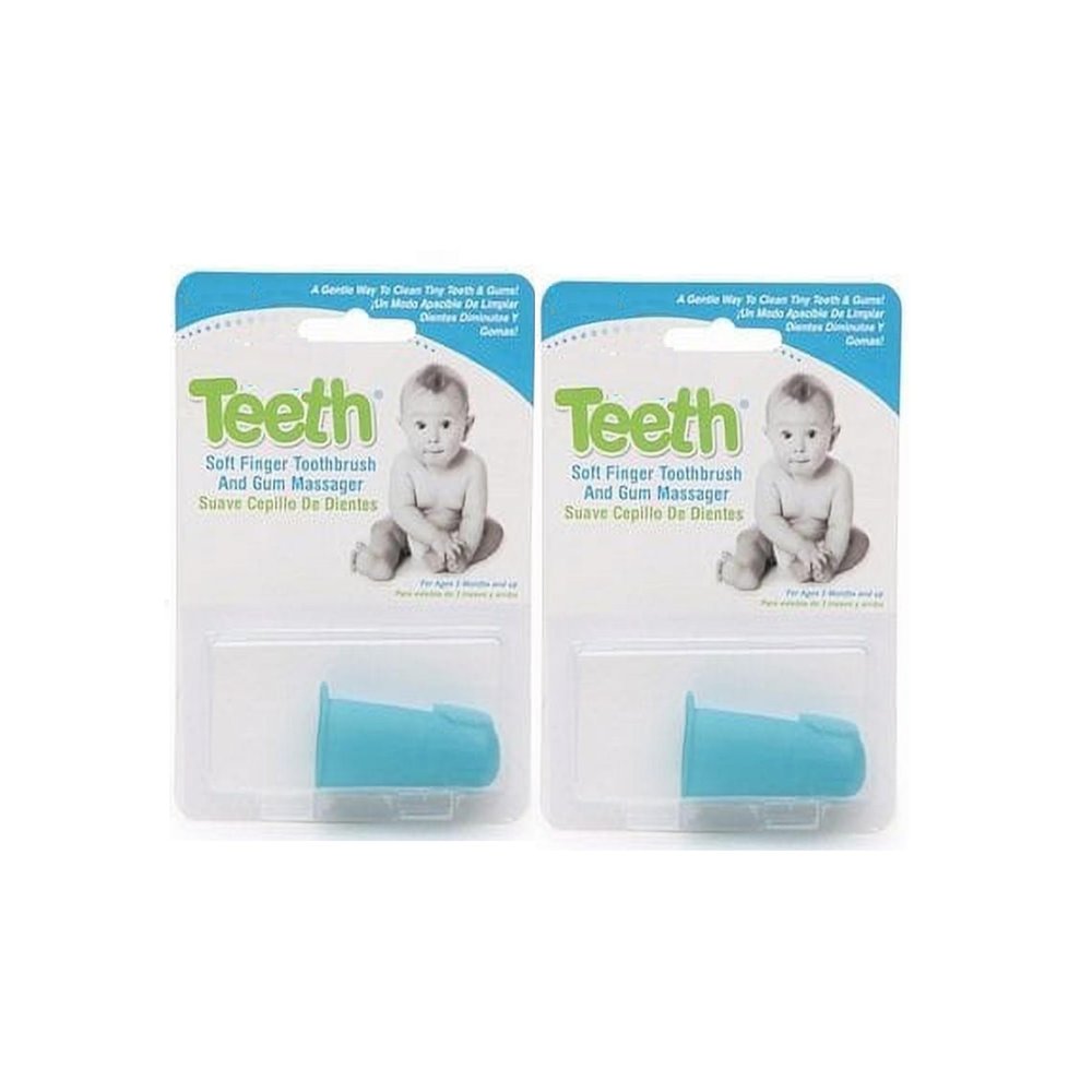 Tiny Laclede Teeth Baby Soft Finger Toothbrush and Gum Massager (2 Pack)