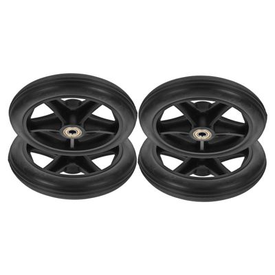 FOMIYES 4pcs Wheelchair Front Wheel Replacement for Wheelchair Walker Caster Bearings Rear Wheels