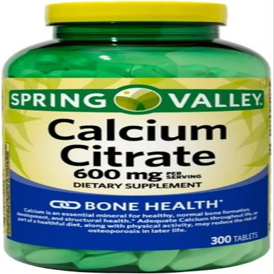 Spring Valley Calcium Citrate Tablets Dietary Supplement for Bone & Joint Health, 600 mg, 300 Count