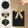 JMANNI Gift Bag, 2PCS Gift Bags Large with Ribbon and 2 Greeting Cards 4 Tissue Paper, Portable Paper Gift Bag with Handles, Birthday Gift Bags,Present Bags for Wedding Party Mothers Day(Black-Gold) view 4