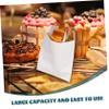 BEBEMOKO 100PCS Disposable Biodegradable Paper Snack Bags Grease Resistant Mini Sweet Treat Containers for Parties Food Storage and Events view 4