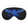 Cute Washable Cool Blue Fire Flame Fire Bird Black Eye Cover, Eyelash Friendly Night Blindfold, Weighted Sleep Mask for Office Home Airplane Travel view 2