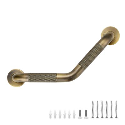 Grab Bars for Shower, 1 Pack, 16 Inch Angled Anti-Slip, Antique Bronze