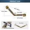 Grab Bars for Shower, 1 Pack, 16 Inch Angled Anti-Slip, Antique Bronze view 2