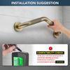 Grab Bars for Shower, 1 Pack, 16 Inch Angled Anti-Slip, Antique Bronze view 3