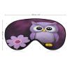 Adult Blackout Purple Flower and Owl Eye Mask,Sleep Masks with Adjustable Elastic Strap, Night Blindfold for Rest Travel Airplane Home view 2