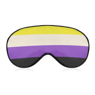 Adult Breathable LGBT Pride Flag Non Binary Night Blindfold, Light Blocking Sleep Masks, Lightweight Eye Mask for Home Travel Airplane Office