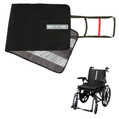 EHUCONHEEL One Way Transfer Support Seat Cushion with Handles-Non-Slip Fall Prevention Pad for Elderly/Disabled Use on Wheelchairs, Chairs and More,48.4"x16.7" (Black, Pack of 1 PC)