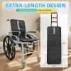 EHUCONHEEL One Way Transfer Support Seat Cushion with Handles-Non-Slip Fall Prevention Pad for Elderly/Disabled Use on Wheelchairs, Chairs and More,48.4"x16.7" (Black, Pack of 1 PC) view 2