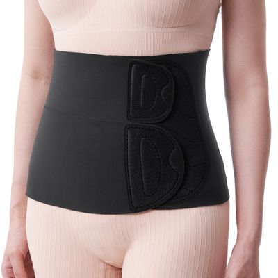 Momcozy Ergowrap C Section Belly Binder, 9-Inch Postpartum Belly Band with 3D Lifting & Ergonest Back Support, Abdominal Binder Post Surgery for Recovery