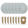 14Pcs Bags Mop Pads Replacement Kit For Roomba Plus 405 For Combo / 505 For Combo, With 6 Microfiber Mop Cloths 8 Collection Bags, Vacuum Parts & Accessories