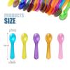 100 Pcs Mini Spoons, Multicolor Disposables Plastic Tasting Spoons for Ice Cream Cake Dessert Party Activity (Multicolor) view 2